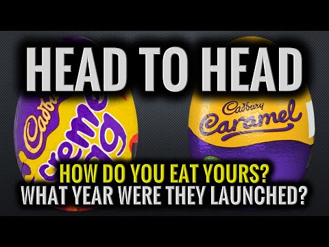 HEAD to HEAD | Cadbury's Creme Egg v Caramel Egg | HOW DO YOU EAT YOURS? | History