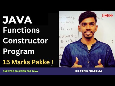 Computer Class 10 Icse Isc Programming Function And Constructor In Java By Prateik Methods In Java