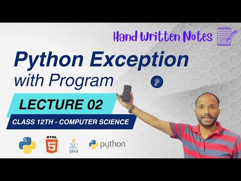 Lec 07 Learn CATCHING EXCEPTION in Python Exception Handling Tutorial Program Example