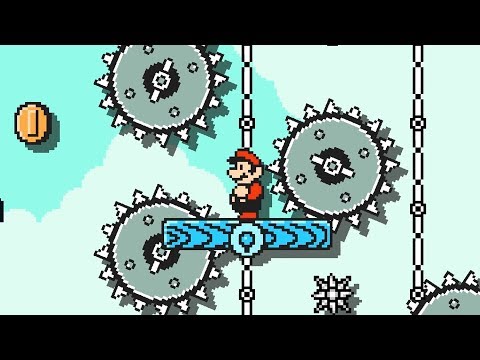 Super Mario Maker 2 🔧 Saw Blades in the Sky 🔧 by itschris87