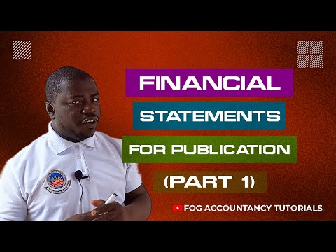 FINANCIAL STATEMENTS FOR PUBLICATION (PART 1)