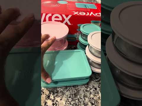 Pyrex Glass Plastic Food Storage Canning Jars Containers Clear Set 20pc