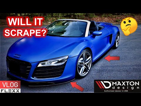 R8 Mods: Front Splitter Lip & Side Skirt install on Gen1 Audi R8 V8 Spyder (Maxton Design)