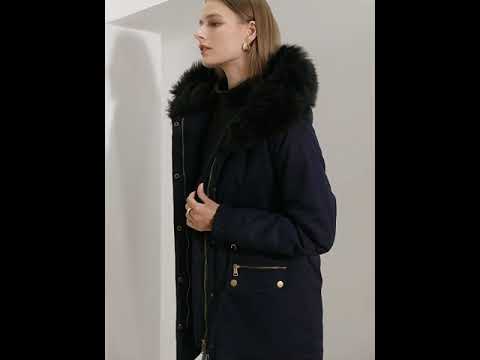 Women's Parka Coat Street Plush Winter Hoodie Coat Solid Color Oversized Fur Warm Coat