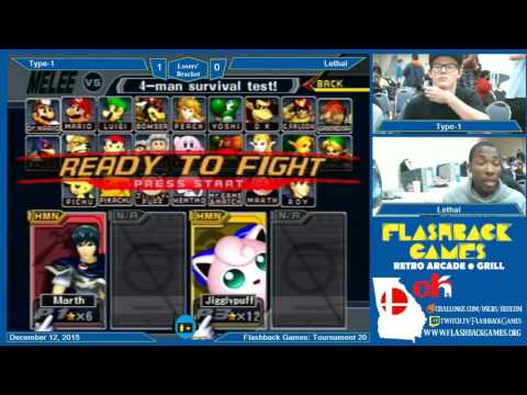 Flashback Games Presents: T20 - Type1 (Jiggs) Vs. Lethal (Marth) Losers