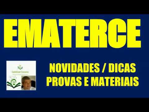 CONCURSO EMATERCE NOVIDADES PROVAS DICAS MATERIAIS CONCURSO PÚBLICO EMATER CEARÁ