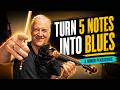 Play & Learn The A minor Pentatonic Scale | Blues Shuffle Groove (Slow & Easy)
