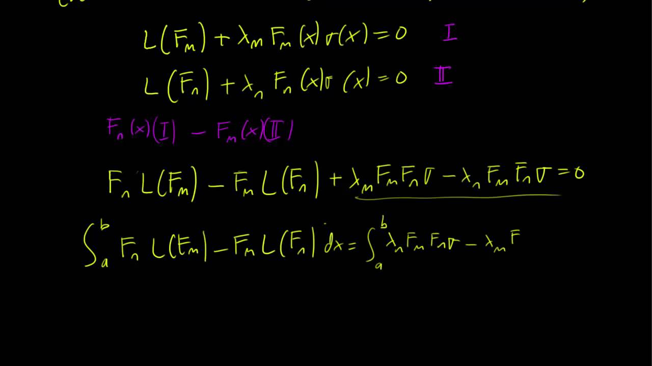5.5 Proof of orthogonal eigenfunctions