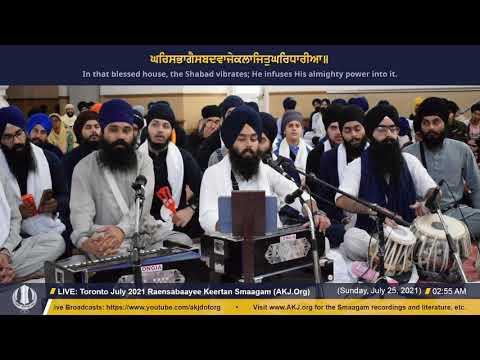 018 Toronto July 2021 - Raensabaayee Keertan - Bhai Manpreet Singh Jee