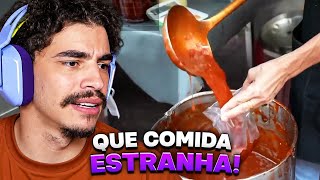 BISTECONE REAGE A PROVANDO COMIDAS EXOTICAS EM BANGKOK