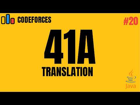 Codeforces 41a Translation Java Solution