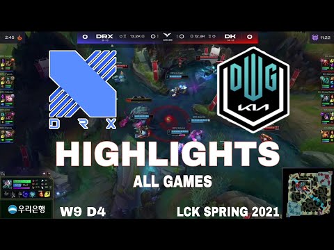 Highlight DRX vs DK All Game LCK Mùa Xuân 2021 LCK Spring 2021 DragonX vs Damwon KIA