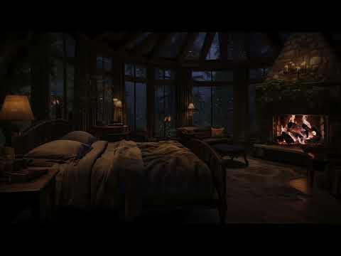Embrace Serenity in a Cozy Cabin with a Crackling Fireplace - Great Rain to Relax Tired Body & Sleep