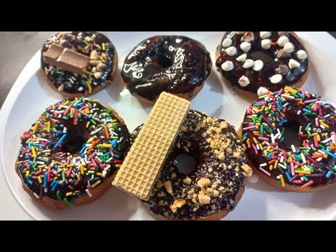 Chocolate Donuts Recipe | Easy Homemade Donuts Recipe By COOKING WITH ROZEENA