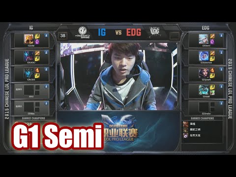 Invictus Gaming vs Edward Gaming | Game 1 Semi Finals LPL Spring 2015 Playoffs | IG vs EDG G1