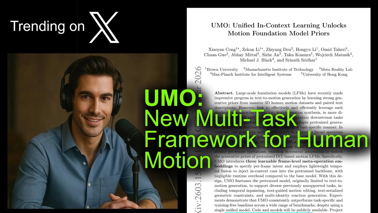 UMO: New Multi-Task Framework for Human Motion