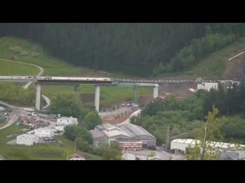 AHTren lanak Ezkio Itsason. 2014 maiatza