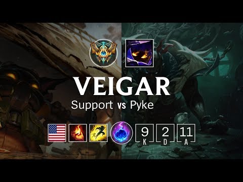 Veigar Support vs Pyke - NA Grand Master Patch 8.24