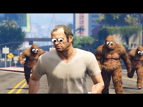GTA 5 - Angry BigFoot Mod Skit (GTA V Funny Moments)