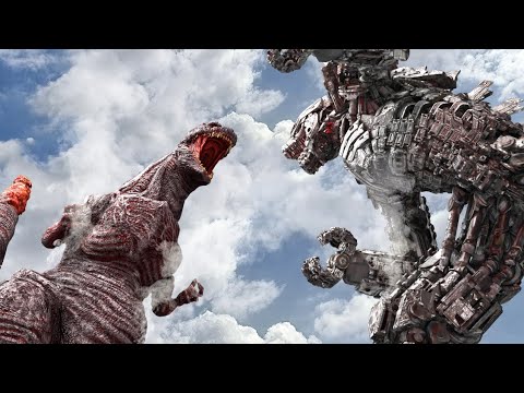 Mecha Godzilla vs Shin Godzilla in life action