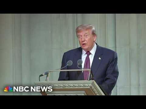 Trump delivers emotional tribute at funeral for Lindsey Graham