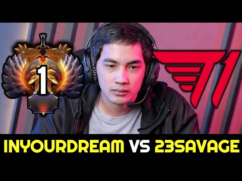 INYOURDREAM vs 23SAVAGE Top 1 MMR Battle — Mid Templar Assassin vs Farming Machine