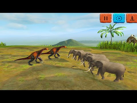 Therizinosaurus vs Elephant Fight Scene - Animal Revolt Battle Simulator🔥😱