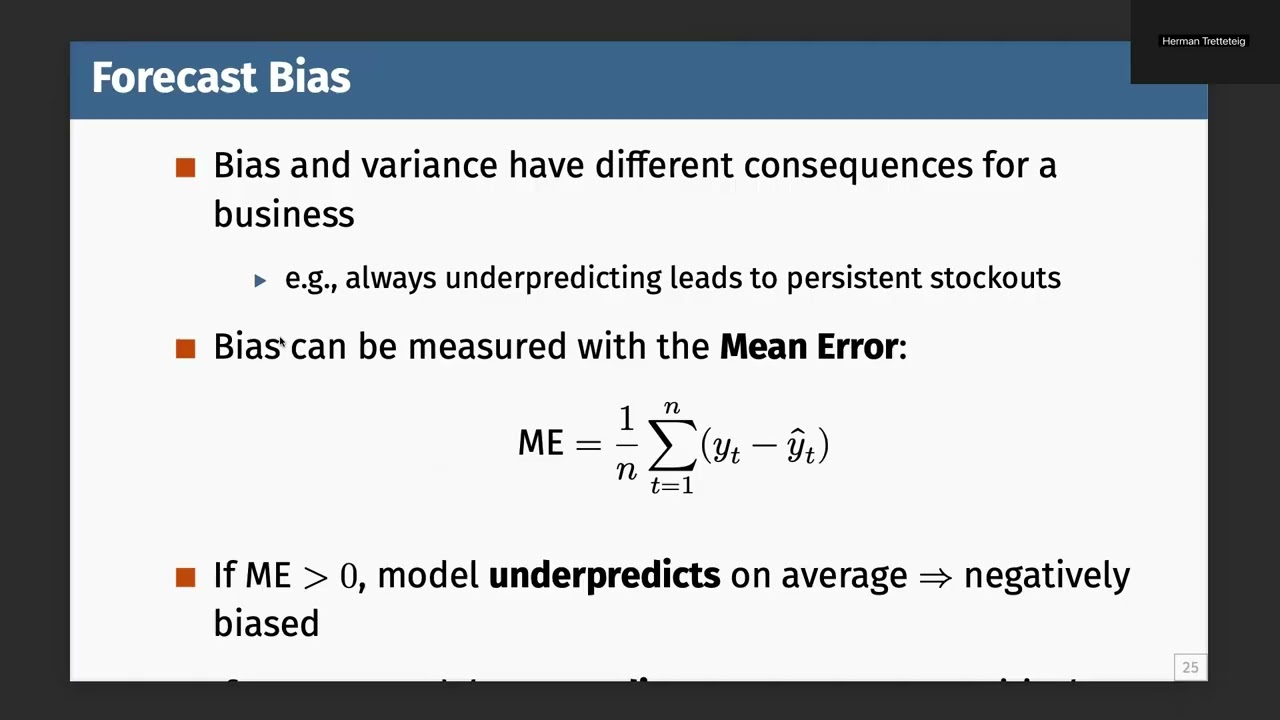 Assessing Forecast Acuracy