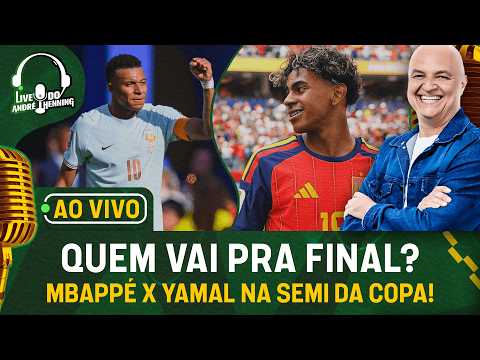 AO VIVO: FRANÇA X ESPANHA FAZEM JOGAÇO COM MBAPPÉ x YAMAL NA SEMI DA COPA – LIVE DO ANDRE HENNING