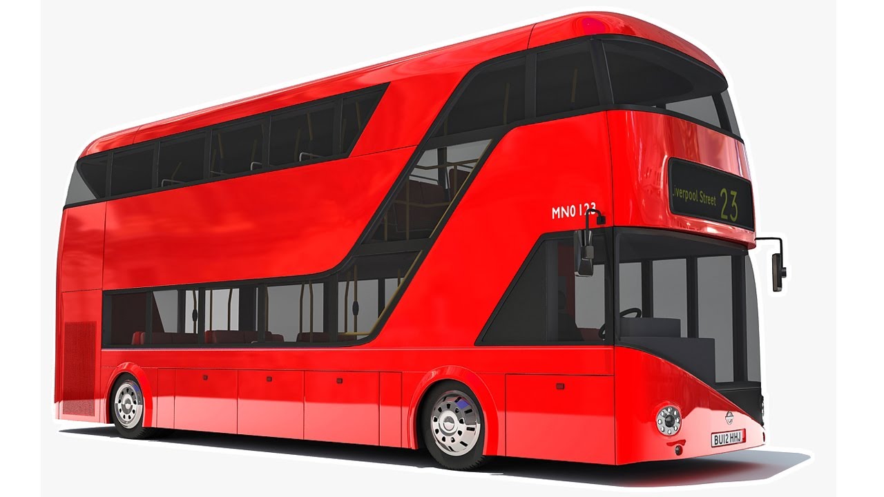New London Double Decker Bus 3D Model
