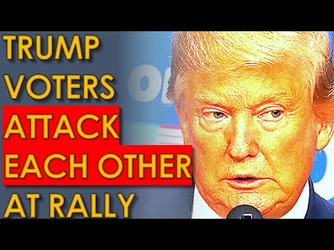 Trump Voters Start MASSIVE FIGHT During his Rally