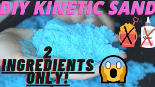 DIY KINETIC SAND Without SAND/GLUE! [ 2 INGREDIENTS ONLY ] 😲