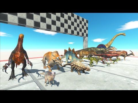 All Dinosaurs Speed Race Funny - Animal Revolt Battle Simulator