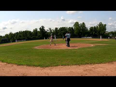 Capitals players at bat - Hayden Waters single, Trevor Albrecht double