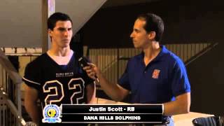 San Clemente vs. Dana Hills - Player of the Game Interview - Justin Scott