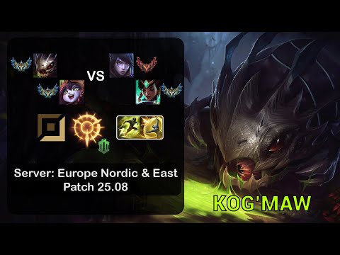 Kog'Maw ADC + Lulu vs Aphelios + Karma - EUNE Challenger - Patch 25.08