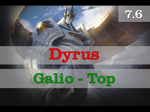 Dyrus - Galio vs  Camille - Top Season 7 Patch 7.6 (Ranked GamePlay)