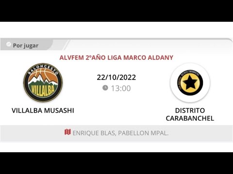 Alevin fem 11 VILLALBA MUSASHI - DISTRITO CARABANCHEL