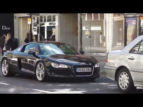 Audi R8 V8 v V10 Engine Noises | Accelerations in London