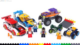 3x LEGO City review! Racing Cars, Monster Truck, Stunt Team! 60256 + 60251 + 60255