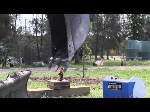 Beer opened by Excavator