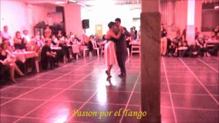 MARIA INES BOGADO y SEBASTIAN JIMENEZ bailando el tango NADA en FLOREAL MILONGA