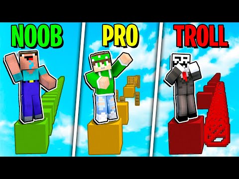 PARKOUR NOOB VS PRO VS TROLL - Minecraft ITA