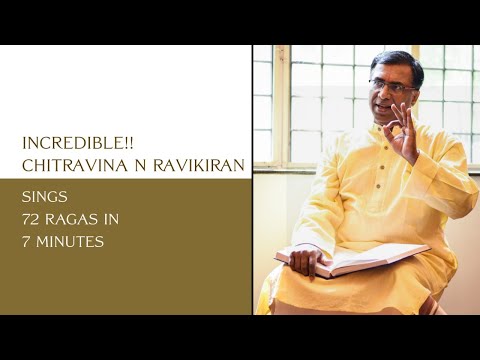 INCREDIBLE ! Chitravina N Ravikiran sings 72 Ragas in 7 minutes
