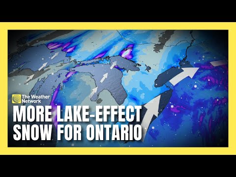 Lake-Effect Snow Brings More Snow to Ontario, up to 50 cm in the North | #forecast