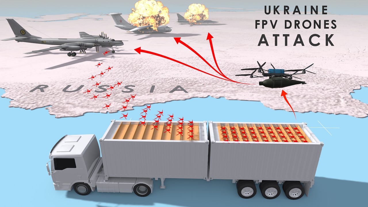 How Ukraine FPV drones Truck Attack Happened? #ukraine #russia #Spiderweb
