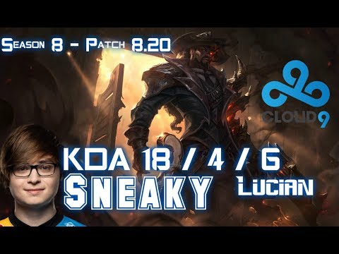 C9 Sneaky LUCIAN vs KAI'SA ADC - Patch 8.20 KR Ranked