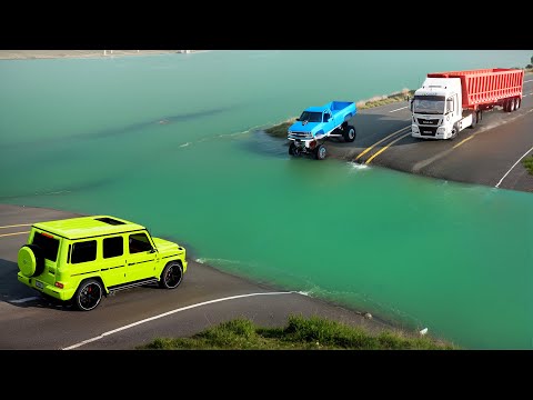 Cars vs Deep Water Challenge in BeamNG Drive!