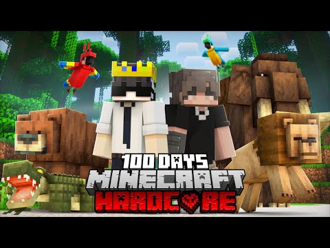 Me and nico Survived 100 DAYS In Alex's Mob in MINECRAFT HARDCORE