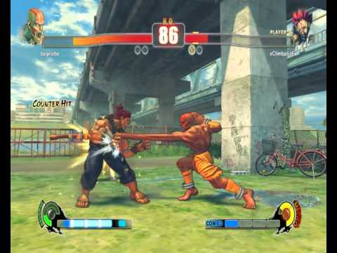 bagelobo (Dha) vs. xClimbatizEx (Aku) | SF4 PC